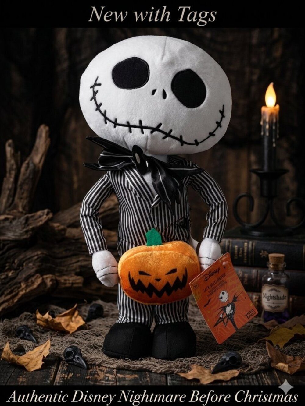 NWT Disney Jack Skellington Halloween Greeter The Nightmare Before Christmas